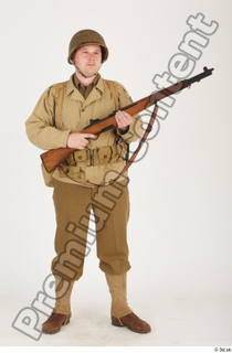 U.S.Army uniform World War II. ver.2 army poses with gun…